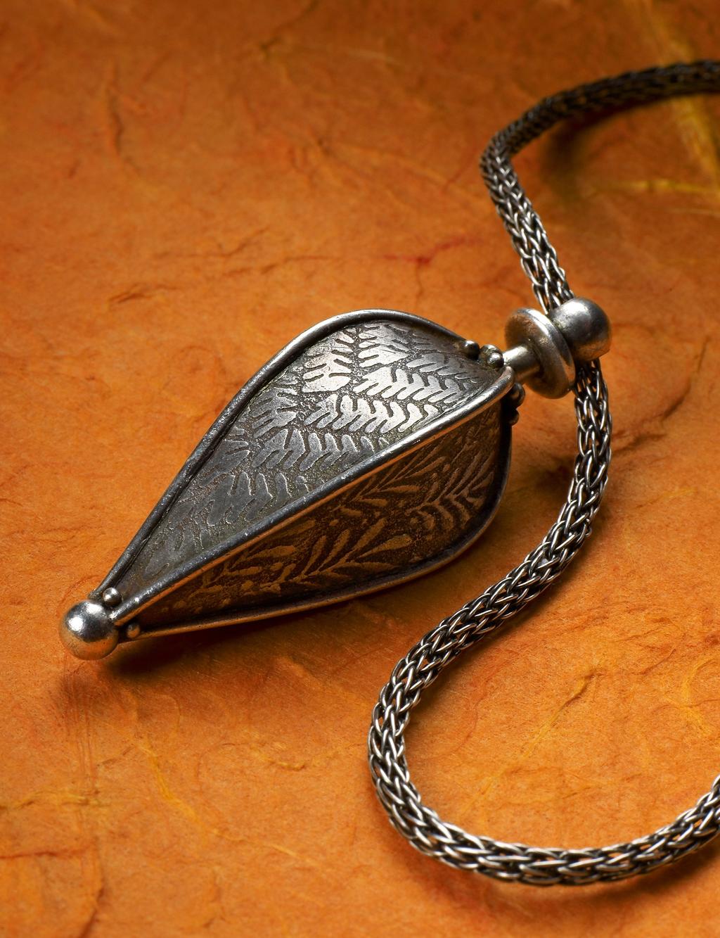 Each of the pendant s four sides is textured with