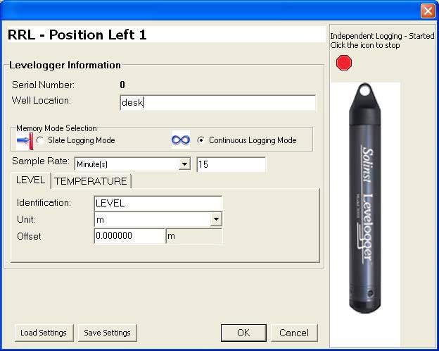 If you want your datalogger to record and store readings in its internal memory, independent of RRL operation, select To stop the Levelogger from independently logging, select 4.2.