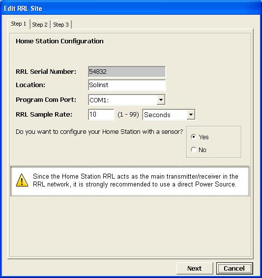Selecting Delete when a RRL Gold Station is highlighted will prompt a window asking if you are sure you want to delete that station.