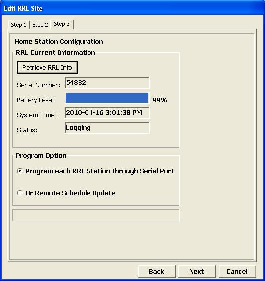 Editing RRL Stations When you select a specific RRL Gold Station from the list in the STS Administrator window, choosing Edit Site Setup will allow you to edit the settings