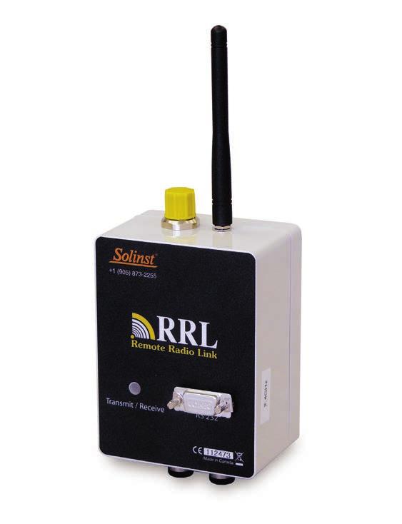 Antenna External Power Connection RS232 Connection LED Activity Light Serial Number Levelogger Connections Figure 2-2 RRL Gold Station A 900 MHz radio module is used in RRL Gold Stations.