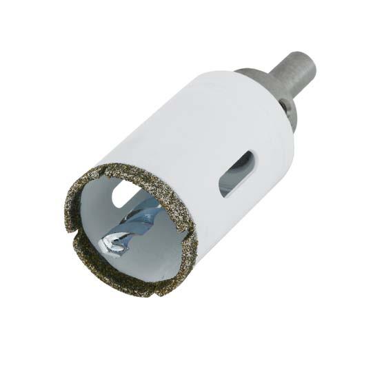Tile Diamond Hole Saws Dry Diamond Tile Bits are intended for wet and dry drilling of ceramic tile and stone. Bits 1" diameter and above are equipped with a pilot bit and mandrel.