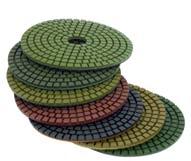 Wet Polishing Pads Wet Polishing Pads are primarily used for polishing granite and marble in a shop environment. They can also be used for polishing concrete countertops.