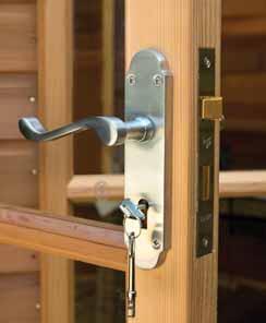 5 Locking Door Whether single or double, your summerhouse door will be fitted with a proper 3 lever mortice lock so you can lock your contents away.