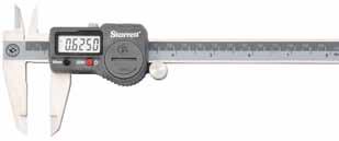IP67 Electronic Calipers IP67 level of protection against coolant, water, dirt and dust Hardened stainless steel measuring surfaces for long life Fine adjustment Inch/mm
