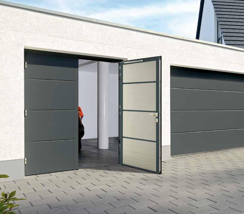 Garage doors Easy access to garages and outbuildings Double-leaf insulated NT60-2 and NT80-2 garage doors are the ideal for replacements for older hinged doors.
