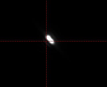 10 Operating Manual Wedge Angle Scanner Figure 7: Correct! Diffraction effects are hardly visible. In spite of this the laser spot is visible as a bright spot.