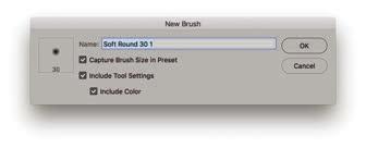 When Show Recent Brushes is checked (highlighted in Figure 12) the most recently used brushes will appear listed at the top of the Brushes panel.