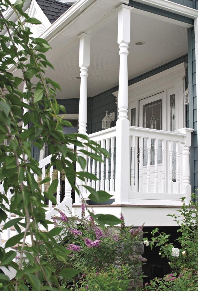 PORCH & NEWEL POST designs capture the elegant style of a turned, painted wood post without the maintenance.