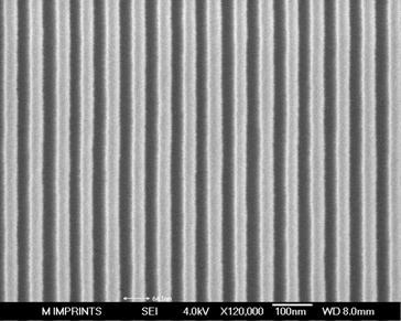 Imprint results using template by 100keV EB Writer 32nm 22nm Parameter