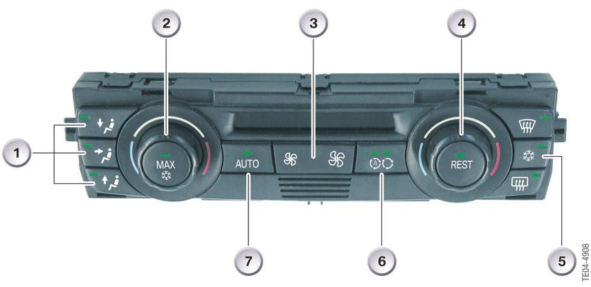 7 Decentral personal profile functions The following decentral personal profile functions will be realized at the launch of the E90: Air conditioning functions Positions of outside mirrors Driver's