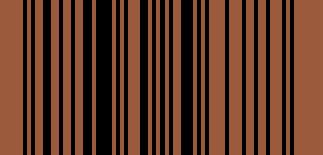 Contrast This image shows a section of a barcode that illustrates inadequate contrast between the bars (dark bars) and spaces (light bars).