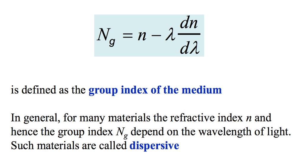 Material Dispersion