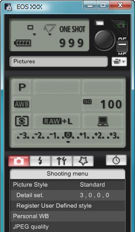 Bulb Exposures Display the capture window (p.6). Double-click the shooting mode icon and select [BULB]. Set the desired aperture.