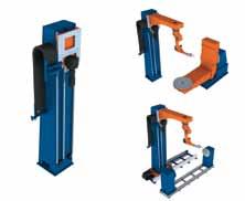 Robot positioners RP-VO Vertical stroke for overhead robot mounting Using the vertical stroke, a robot is mounted in the overhead position on an extension arm.