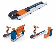 RP-FL Floor-mounted linear track The floor-mounted linear track allows robot mounting in an upright position on a base or in an overhead