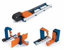 The floor-mounted linear track allows the welding of long workpieces, can be used for multi-station systems and can be equipped with a