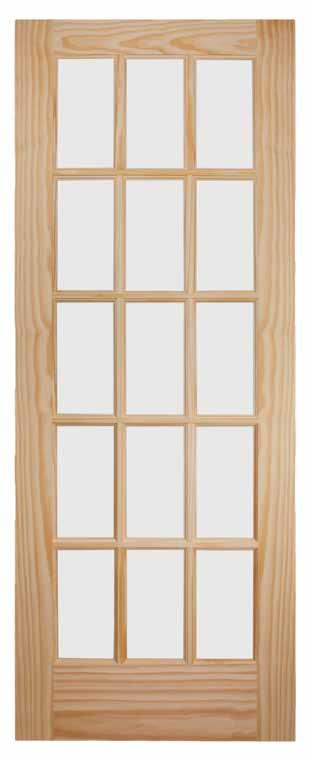 French Glazed 15 Lite Pine * French doors speak class and