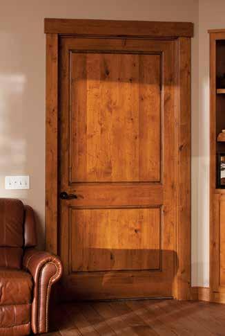 Square Top Doors Raised Panel Knotty Alder Square Top *Also available with V-Groove option.