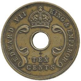Protectorates, Edward VII, Cupro-nickel 10-Cents, 1906 (KM 2).