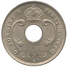 3567 3569 3567 Cupro-nickel 5-Cents 1920H (KM 13). Frosty mint state, weak in a few places as is typical of this coin.