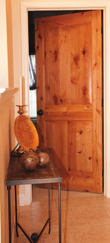 Veneered jambs offer a more economical option when the door and frame are of matching species and will be stained.