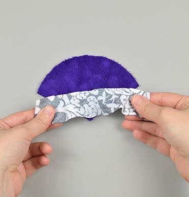 sew the hat band stretch band to fit to hat top Grab your hat top (G)