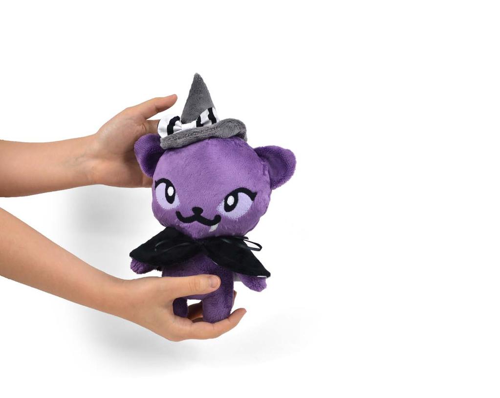2 witch kitty plush Ready your broom and cape! This adorable little kitty is all decked out for Halloween.