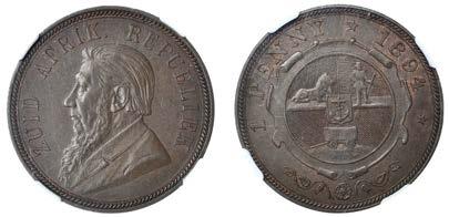 2029 Penny, 1894 (Hern Z3; KM 2). About as struck 90-120 Slabbed in NGC holder, graded MS62 BN 2030 Penny, 1898 (Hern Z4; KM 2).