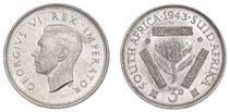 Practically mint state 100-150 2178 Threepence, 1938 (Hern S137; KM. 26).