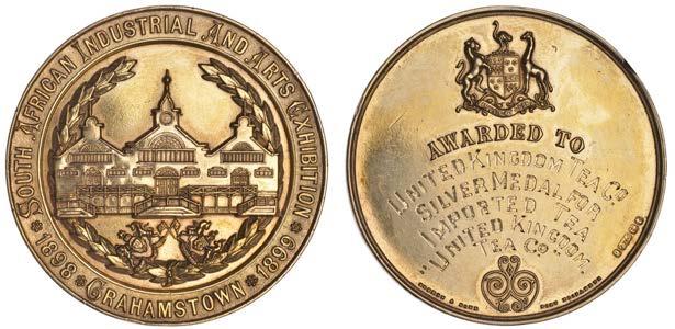 Sometime polished, otherwise good fine 80-100 2236 Municipality of Port Elizabeth, a silver award medal, unsigned, arms, rev.