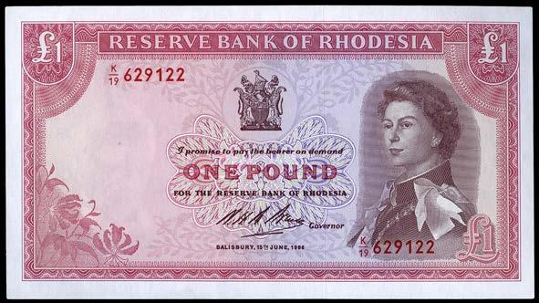 About uncirculated 120-150 2270 Reserve Bank, Five Pounds, 10 November 1964, F/1 102703, signature of N.H.B. Bruce (Pick 26a).