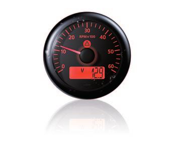 devices, analogue and/or digital presentation of speedometer and tachometer signals 110 mm combi devices, analogue and/or digital
