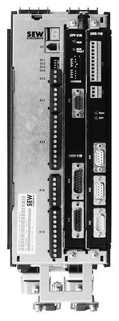 System Descriptio System overview of MOVIDRIVE MDX60B/61B kva i P f 1 1.1.10 Modular uit cocept The optio-capable MOVIDRIVE MDX61B uits have the followig optio slots: Size 0 (0005.