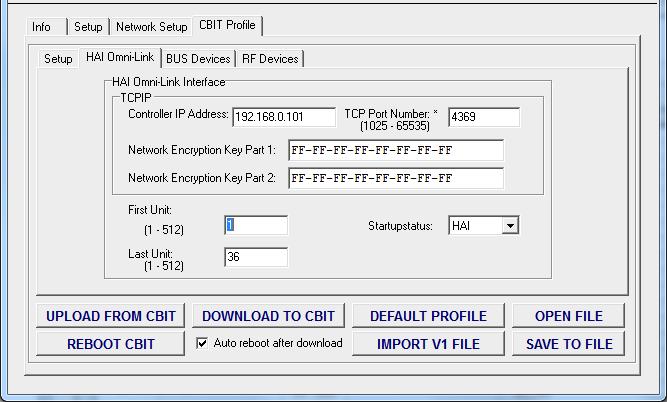 5.4. TCPIP Interface Setup Click n the LEVITON Omni-Link tab. Cntrller IP Address: The Netwrk IP address fr the LEVITON Omni Cntrller (see 7. LEVITON Omni Cntrller Setup). (default: 192.168.0.