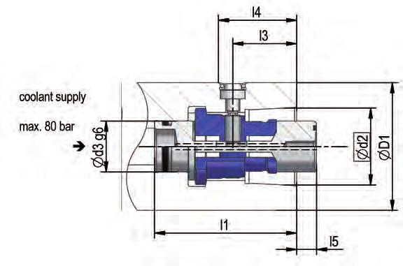 HSK-C Type 288-60 Built-in Clamping System HSK-C DIN 69893 HSK-A and -C Inner spindle taper contour with intergrated driving notches
