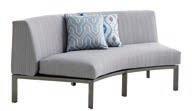 OCCASIONAL DINING 3800-52C Curved Sectional Love Seat 84W x 40.5D x 33H in. Seat: 17H in.
