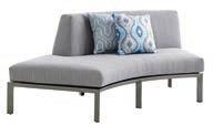 CS3800-52C Curved Sectional Love Seat Standard Features: Two 18" Throw Pillows Shown in 7015-71 Gr.