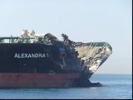 5 Alyarmouk / Alexandra 1 Libyan registered tanker Alyarmouk was in collision in January with the Singapore-registered bulk carrier Sinar Kapuas about 11 nautical miles North-East of Pedra Branca.