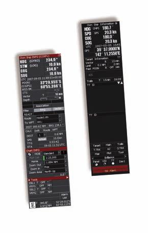 system flexibility User interface The insightful and simple menu structure can be found on both radar and ECDIS.