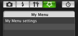 5 Click [My Menu settings]. My Menu The [My Menu settings] window appears. Select the item to be registered and click the [Add] button.