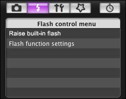 5 Click [Flash function settings]. Flash control menu When 700D 650D 600D is connected, [Built-in flash] is also displayed.