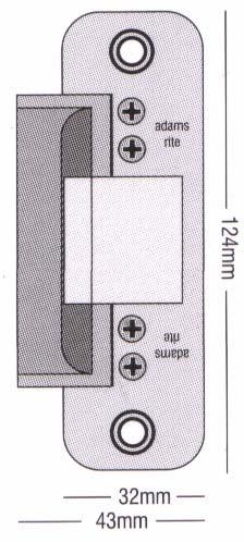 7100 Series For Aluminium Door Frame 7100 MORTICE ELECTRIC RELEASE (Options) AR-7100-340-628 12 Volt AC Electric Release.