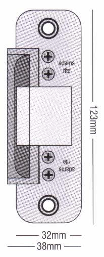 7101 Series For Double Aluminium Door 7101 MORTICE ELECTRIC RELEASE (Options) AR-7101-340-628 12 Volt AC Electric Release.