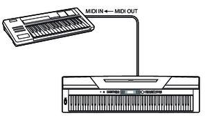 To prevent damage to the speakers, turn the volume down to Minimum before you connect other devices to the digital piano.
