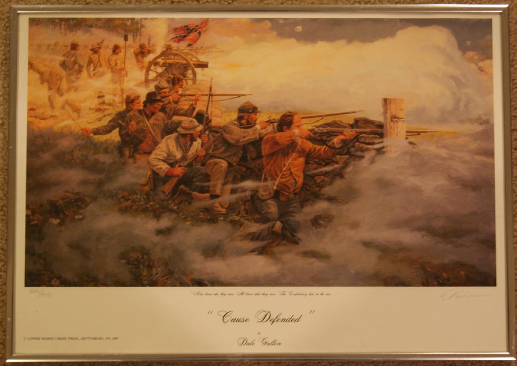 Night Assault in wood frame; numbered 62/1863;