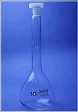 68 Volumetric Flasks, Class B Soda Glass, Plastic Stopper VF1/1/B VF1/2/B VF1/5/B VF1/10/B VF1/25/B VF1/50/B VF1/100/B