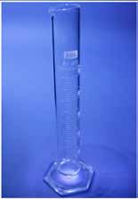 93 Glass Foot Measuring Cylinders, Hexagonal Base, Borosilicate Glass, Class B MCB/10 10ml