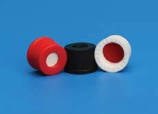 040 with Slit 805050-08 Black Closure, Red PTFE/Silicone Septa, 0.050" 805050-08W White Closure, Red PTFE/Silicone Septa, 0.050 805050L-08 Black Flangeless Closure, Red PTFE/Silicone Septa, 0.