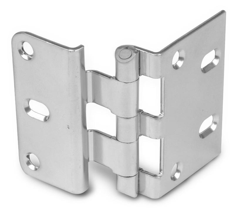 FIVE KNUCKLE LIPPED HINGES RPC five-knuckle lipped hinges are designed for use with inset doors having a rabbet depth of 3/8.